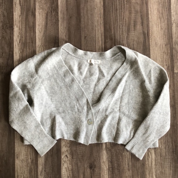 Hansel from Basel Gray Wool Silk Cardigan Cashmere - Picture 2 of 9